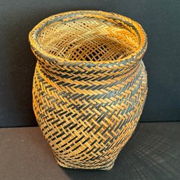 Vintage Hand Woven Large Basket