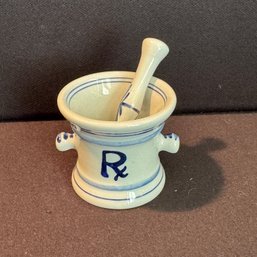 Delft Hand Painted - Holland - Medical Squibb Mortar And Pestle - Vintage - Highly Collectible