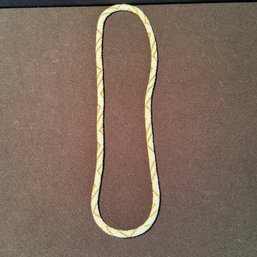 Hand Beaded Necklace - White And Gold