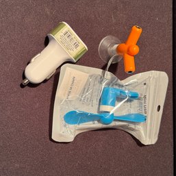 Iphone Accessories - Mini Fan And Decorative USB Port For Car Charging Plus More