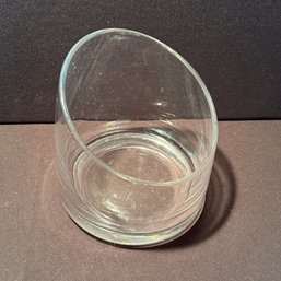 Heavy Slanted Top Glass Display Piece - Great For Succulents