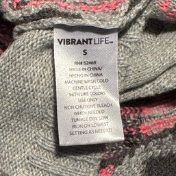 Size Small Grey And Pink Argyle Pet Sweater
