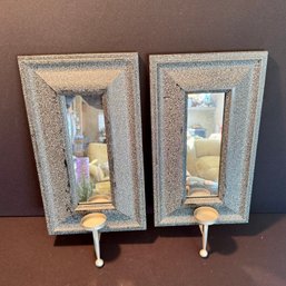 Pair Of Framed Wall Mirror Candle Holders - 2 Of 2 Pair
