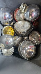 Box Of Vintage Headlights #2