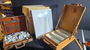 Canvases, Paints And Easle #88