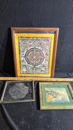 Three Pieces Of Framed Art #90