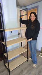 Wood And Metal Shelf #8