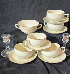 Set Of German Tea Cups And Saucers