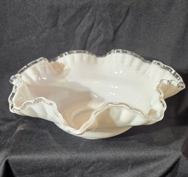 Large White Glass Bowl