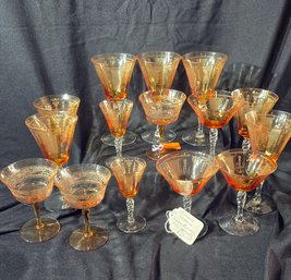 Fancy Orange Glasses