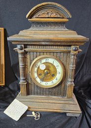 Very Old Wood Mantle Clock