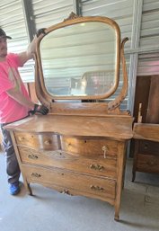 Amazing Antique Dresser With Mirror