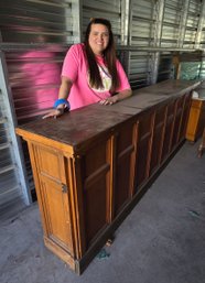 Antique Merchentile Solid Wood Counter