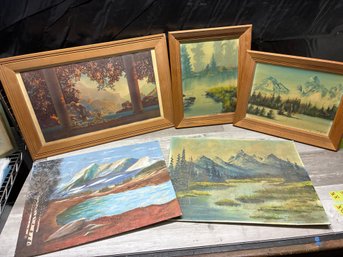 Artists Oils & (1) Print Signed Lot #142