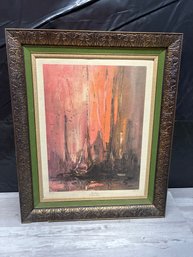'tall Masts' By Danny Garcia Framed Picture Lot #49