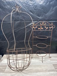 Wrought Iron Planter Porch Holders Lot #56
