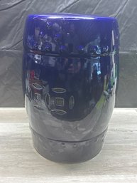 Blue Cobalt Garden Stool 18.5in Height Lot #150