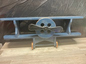 Decorative Wooden Plane Themed Wall Shelf 36x15 Lot #161