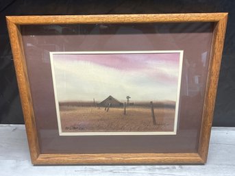 Original George Wise Idaho Farm Series Watercolor 16x20 Lot #164