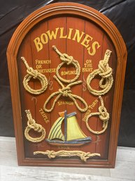 Sailing Themed Bowlines Rope Tying Picture Display Lot #176