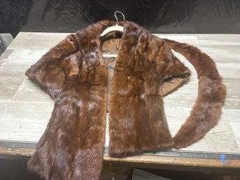 Authentic Dale Of New York Mink Bolero Shawl Lot #204