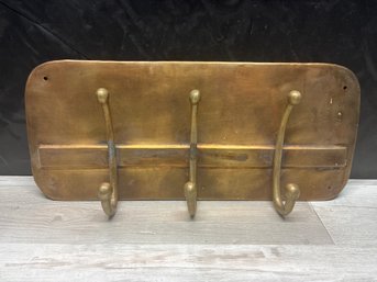 Brass Wall Coat Hanger Wall Decor Lot #216