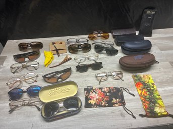 Huge Collection Sunglasses & Readers Maui Jim, Brighton, Strike King & More Lot #222