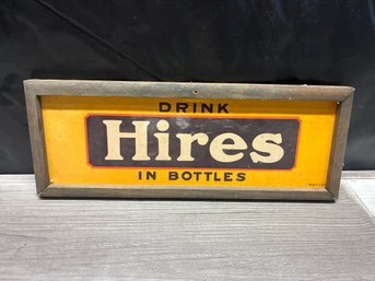 Drink Hires In Bottles Advertising Sign Lot #280