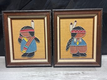 (2) Mexico Framed Art Pictures 13X11 Lot #282