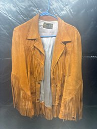 Genuine Deerskin Adelina Fringe Western Jacket SZ 38 Lot #321