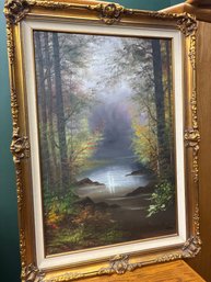 Artist Signed Oil On Canvas Ornate Framed Lot #10