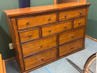 9 Drawer Wood Dresser Lot #25