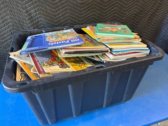 Huge 27Gal Tub Full Children's Books Vintage & Modern Lot #96