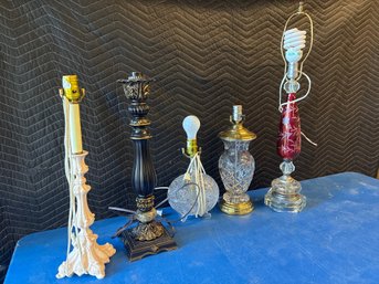 Lamp Collection Crystal, Cut Glass & More Lot #109