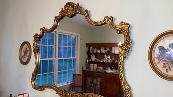 Large Golden Filigree Wall Mirror