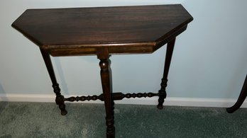 Antique Half Moon French Provincial Mahogany Table