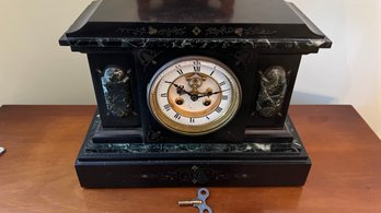 Antique French Slate Marble Clock