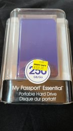 WD My Passport Essential 250GB Portable Hard Drive, New In Original Package