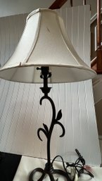 Metal Table Lamp With Iron Arm Stand