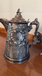 Antique Silverplate Cold Water Pitcher By F.D. Hall's Philadelphia