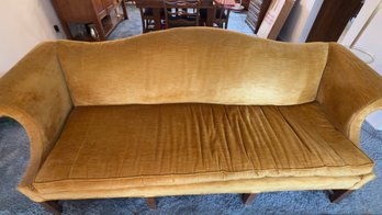 Georgian-style Velvet Couch Beautiful Gold Color