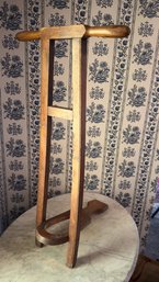 Antique Wooden Folding Boot Jack, Likely From The Late Victorian Or Edwardian Period