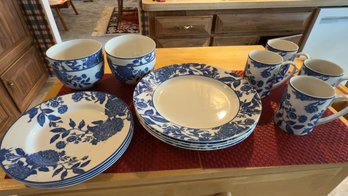 Martha Stewart COLLECTION Cobalt Blue Dinner Plates, Bowls & Cups