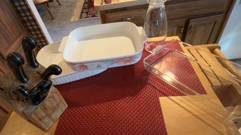Calling All Lasagna Lovers -Rare Corningware Pacifica & French White Lasagna Dishes