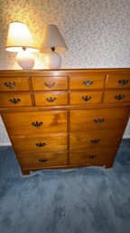 VINTAGE BEDROOM High-boy Chest Of Drawers BY JAMESTOWN STERLING FURNITURE & Mirror