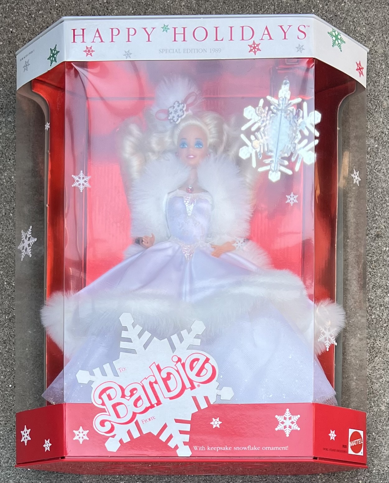 Mattel Special Edition 1989 Happy Holidays Barbie Doll New In