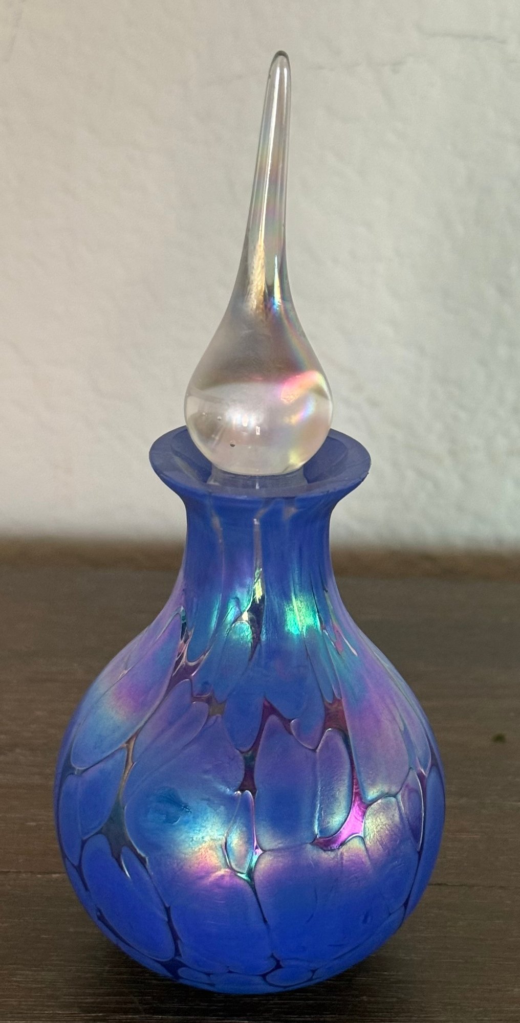 Lovely Blue Iridescent Perfume Bottle Top Is Not Removable #52189 ...