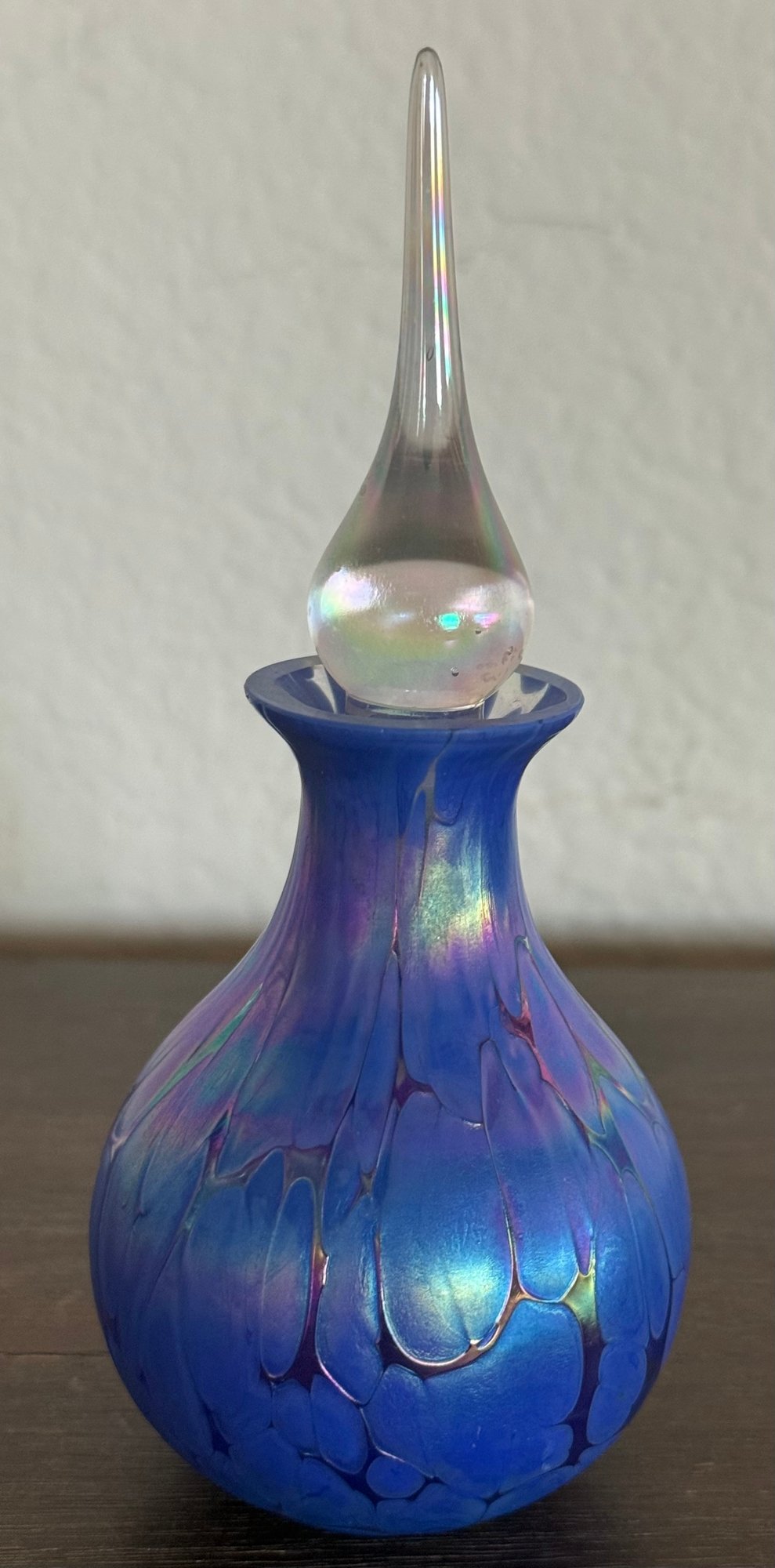 Lovely Blue Iridescent Perfume Bottle Top Is Not Removable #52189 ...