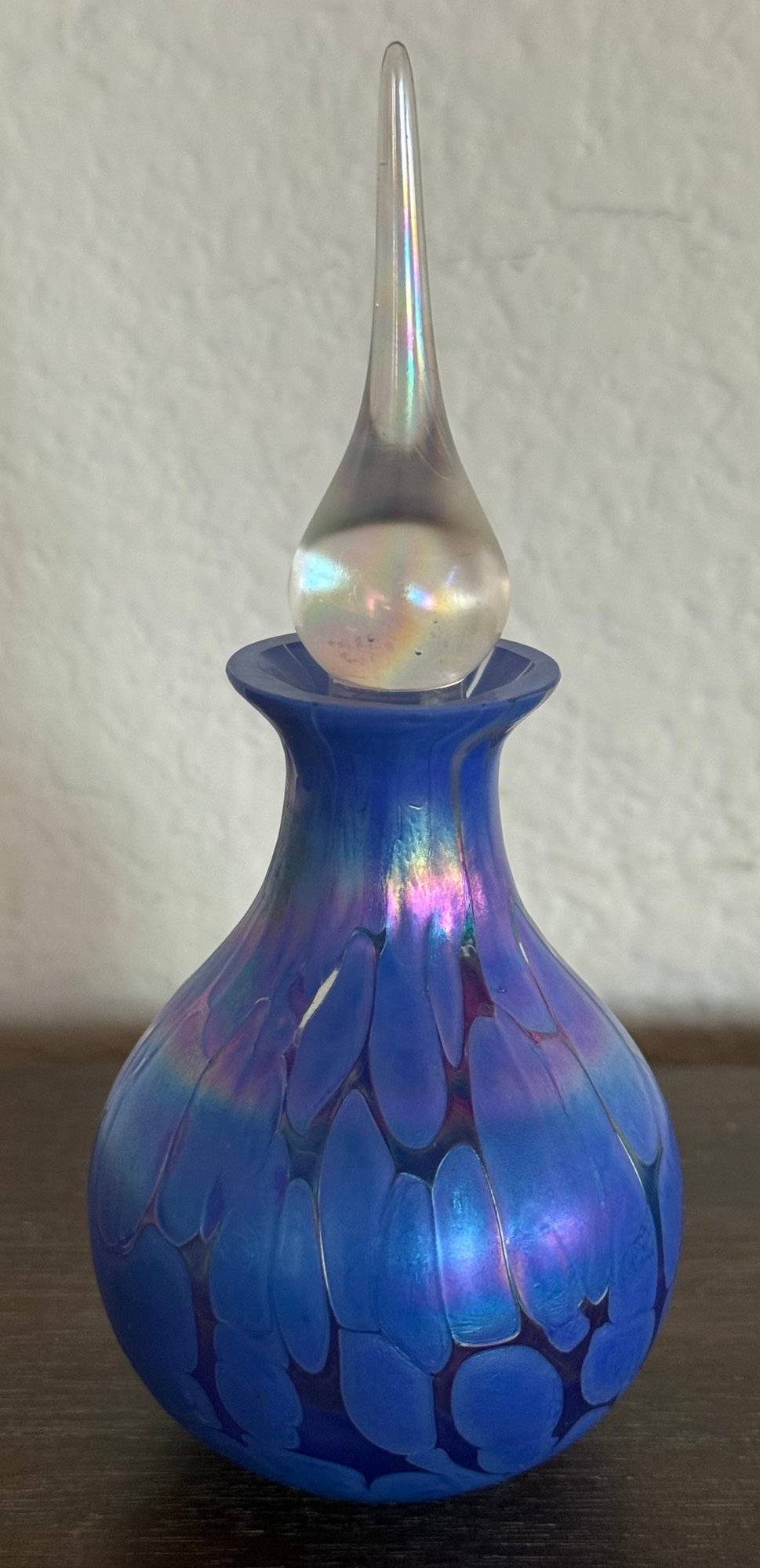 Lovely Blue Iridescent Perfume Bottle Top Is Not Removable #52189 ...