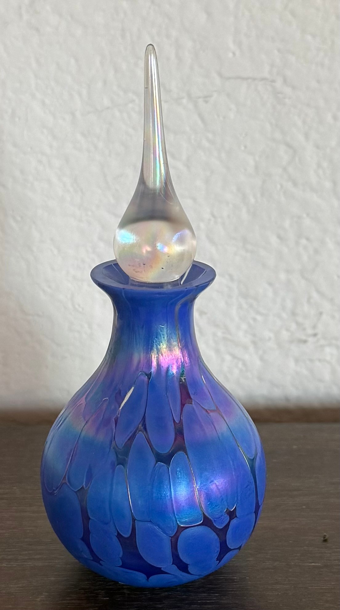 Lovely Blue Iridescent Perfume Bottle Top Is Not Removable #52189 ...